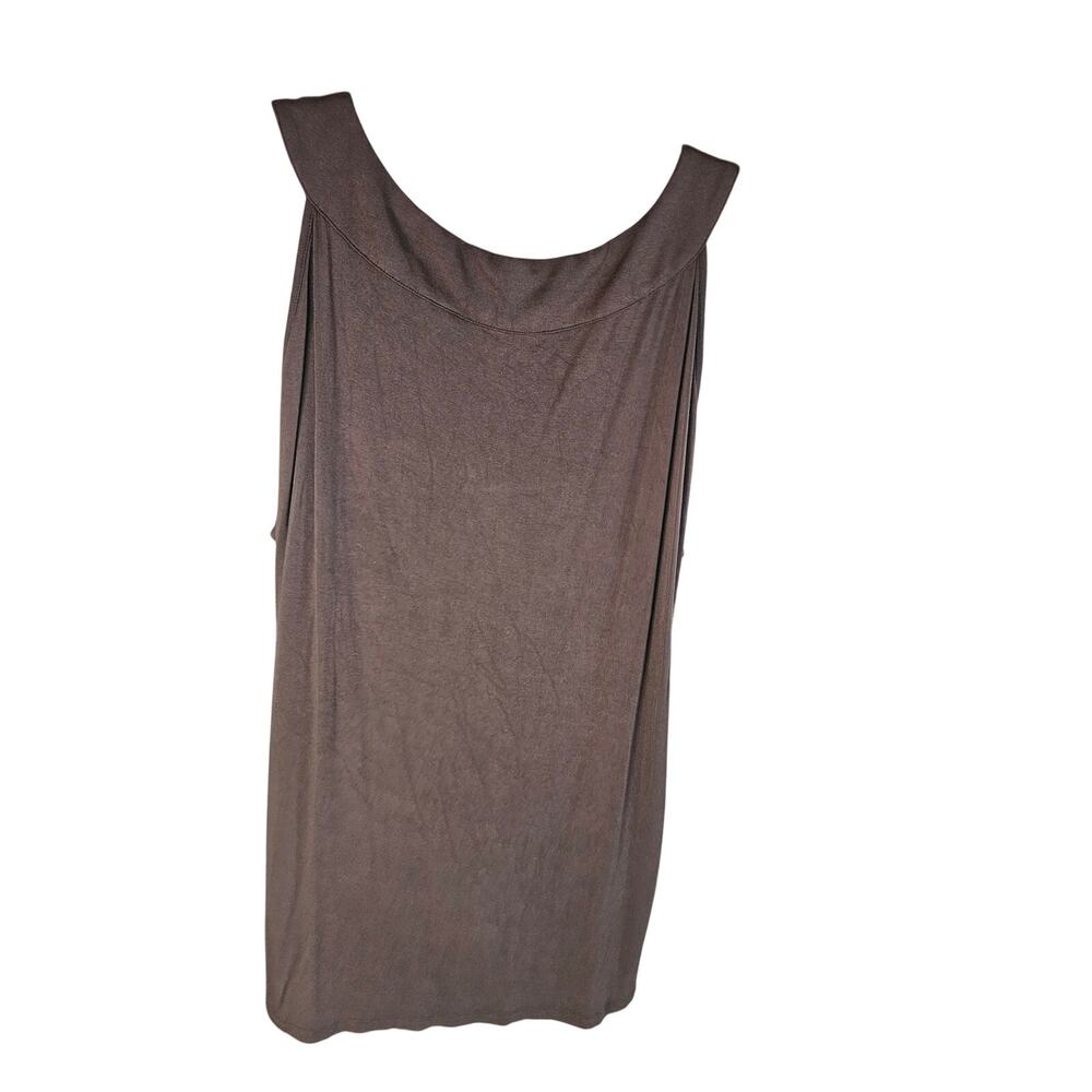 Michael Kors Brown Gold Sequin Top Sz XL Sleeveless Flowy - Picture 4 of 7